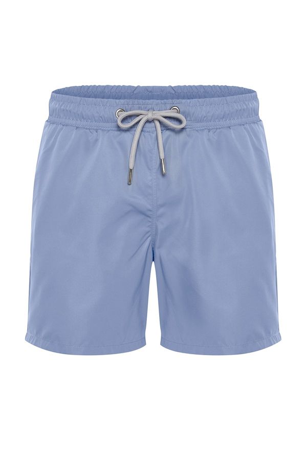 Trendyol Trendyol Light Blue Basic Standard Size Swim Shorts