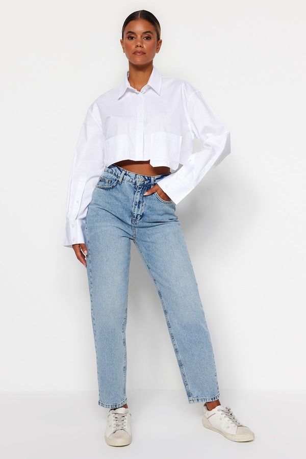 Trendyol Trendyol Light Blue High Waist Mom Jeans