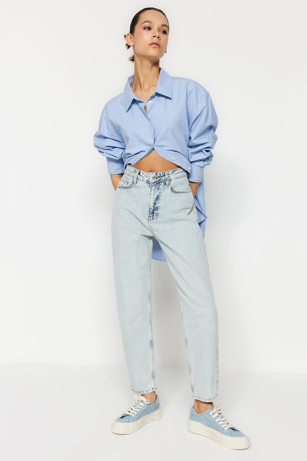 Trendyol Trendyol Light Blue High Waist Mom Jeans