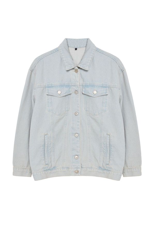 Trendyol Trendyol Light Blue Oversize Denim Jacket