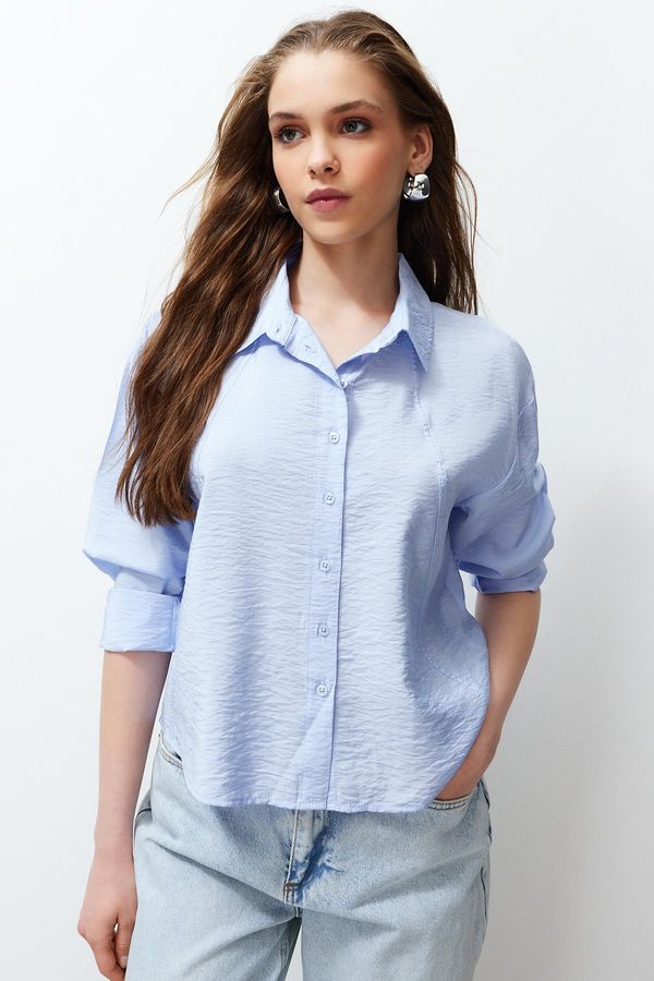 Trendyol Trendyol Light Blue Regular Fit Woven Shirt