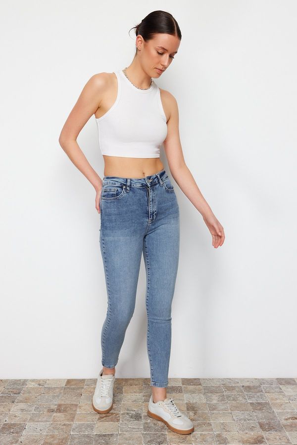 Trendyol Trendyol Light Blue Shaping Effect High Waist Skinny Jeans