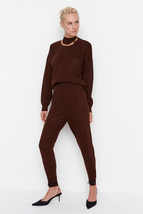 Trendyol Trendyol Light Brown Tights, Pants, Sweater Top-Top Set