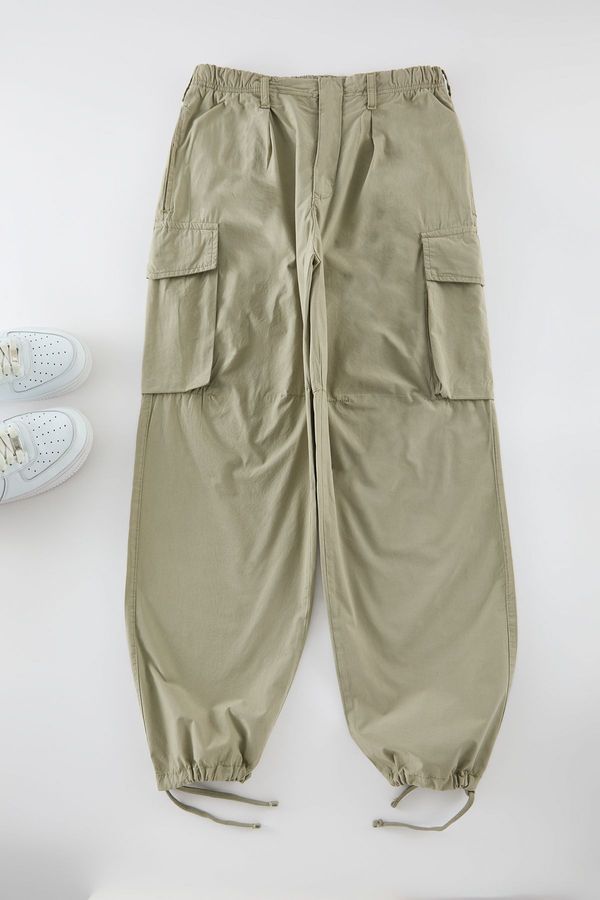 Trendyol Trendyol Light Khaki Unisex Cargo Parachute Pants