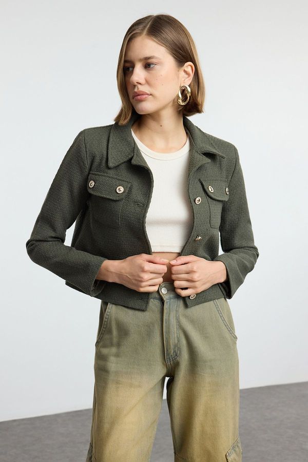 Trendyol Trendyol Light Khaki Woven Blazer Jacket