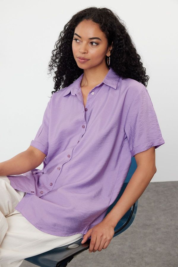 Trendyol Trendyol Lilac Pocket Woven Shirt