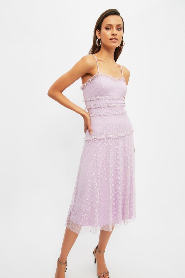 Trendyol Trendyol Lilac Ruffle Detailed Dress