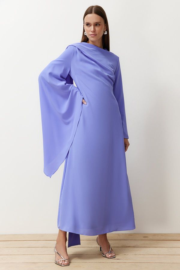 Trendyol Trendyol Lilac Shawl Detailed Evening Dress