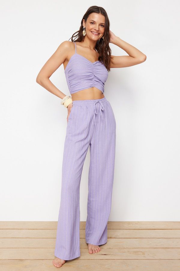 Trendyol Trendyol Lilac Woven Blouse Trousers Set