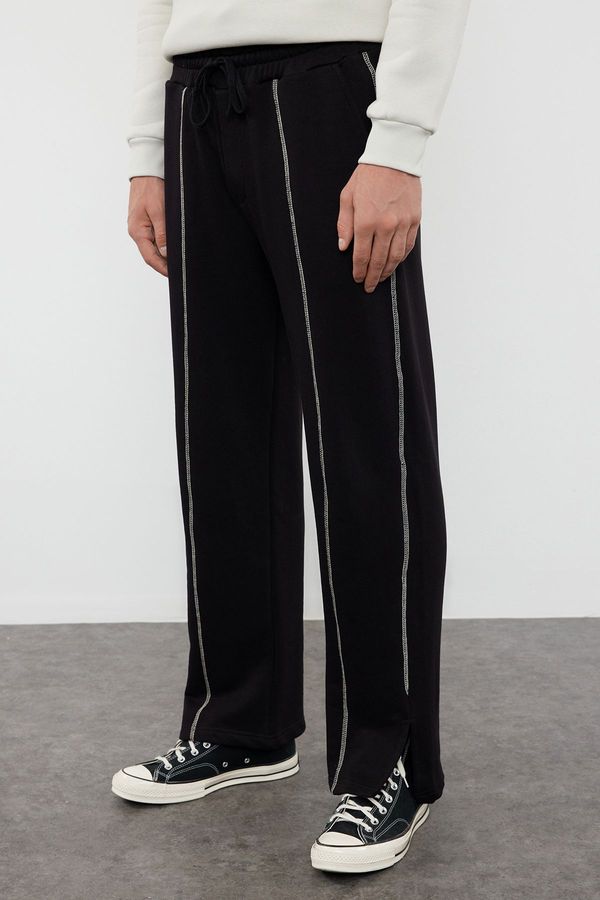 Trendyol Trendyol Limited Edition Anthracite Wide Leg Cardigan Stitched Limited Edition Sweatpants