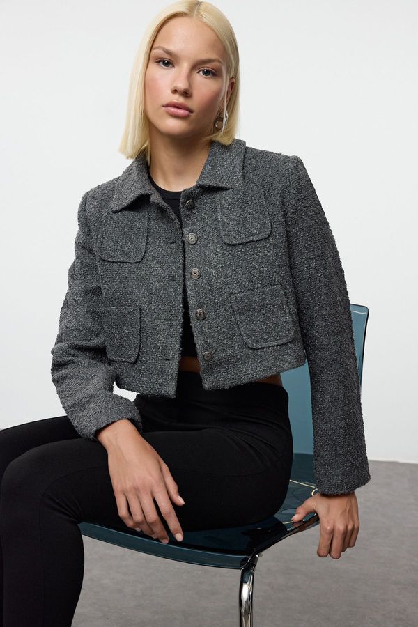 Trendyol Trendyol Limited Edition Grey Woven Jacket