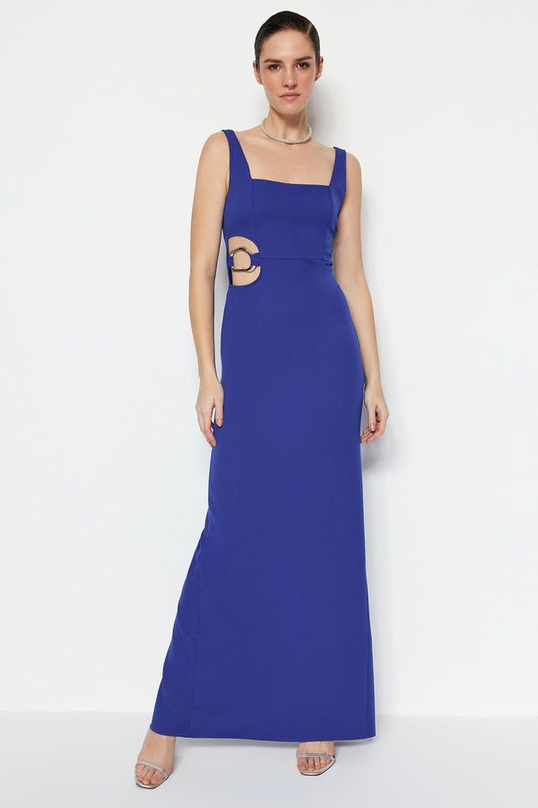 Trendyol Trendyol Long Evening Dress with Saks Woven Accessorie