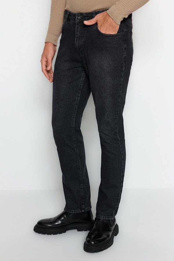 Trendyol Trendyol Men's Black Straight Fit Jeans Denim Pants