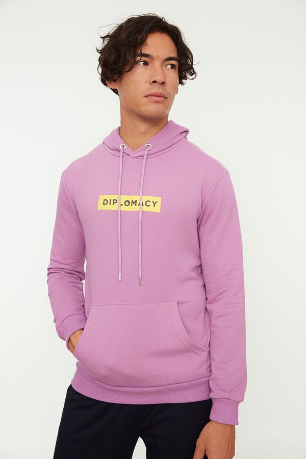 Trendyol Trendyol Men's Lilac Cotton Sweatshirt