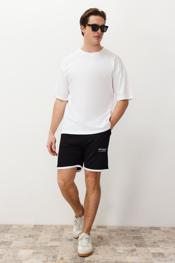 Trendyol Trendyol Men's White Oversize/Wide-Fit Floral Print Short Sleeve 100% Cotton T-Shirt