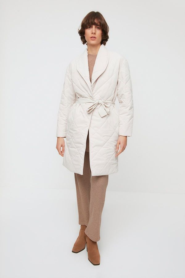 Trendyol Trendyol Mink Belted Quilted Coat