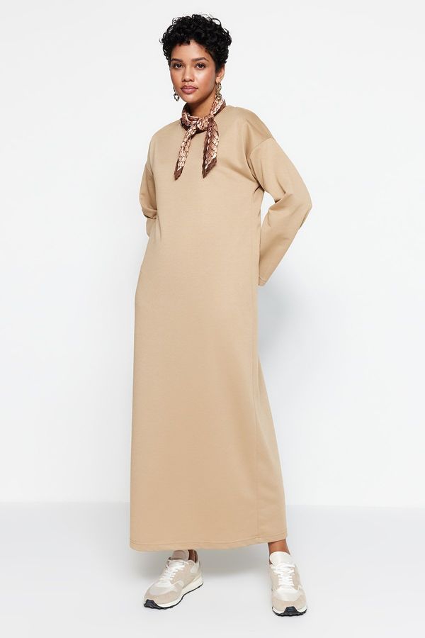 Trendyol Trendyol Mink Knitted Hijab Dress