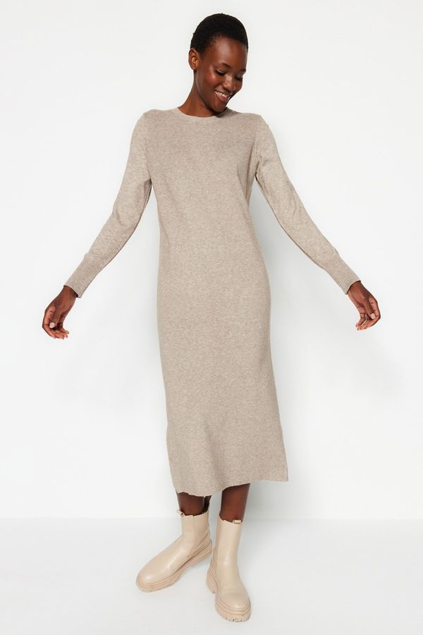 Trendyol Trendyol Mink Maxi Knitwear Premium Yarn/Special Yarn Dress