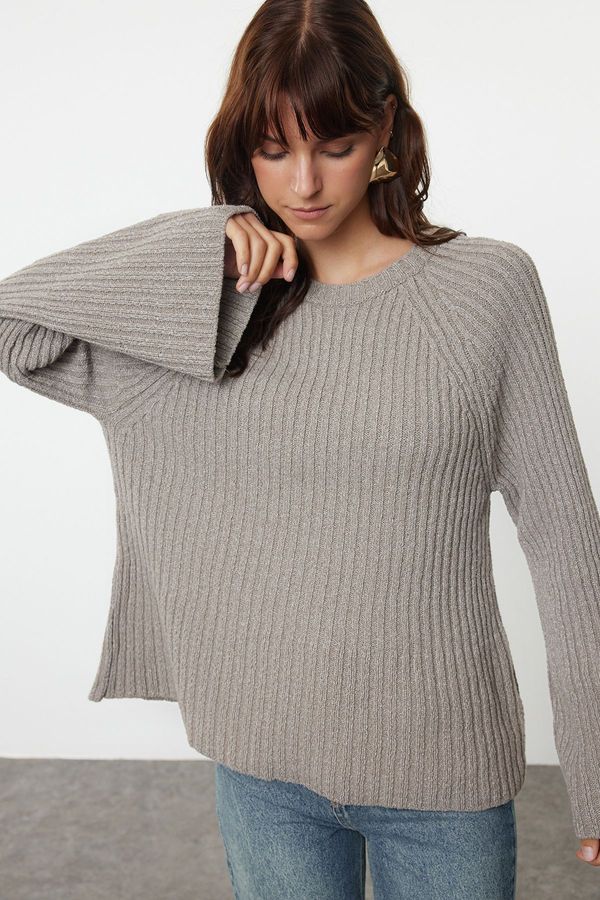 Trendyol Trendyol Mink More Sustainable Peplum Detailed Knitwear Sweater