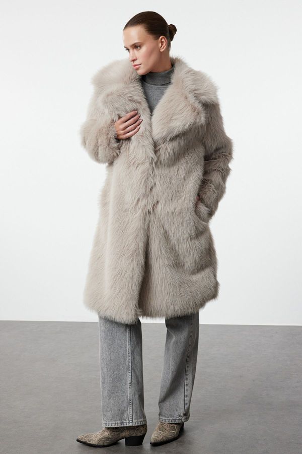 Trendyol Trendyol Mink Oversize Long Fur Coat