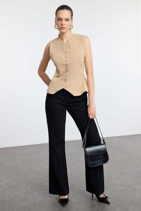 Trendyol Trendyol Mink Regular Buttoned Woven Vest