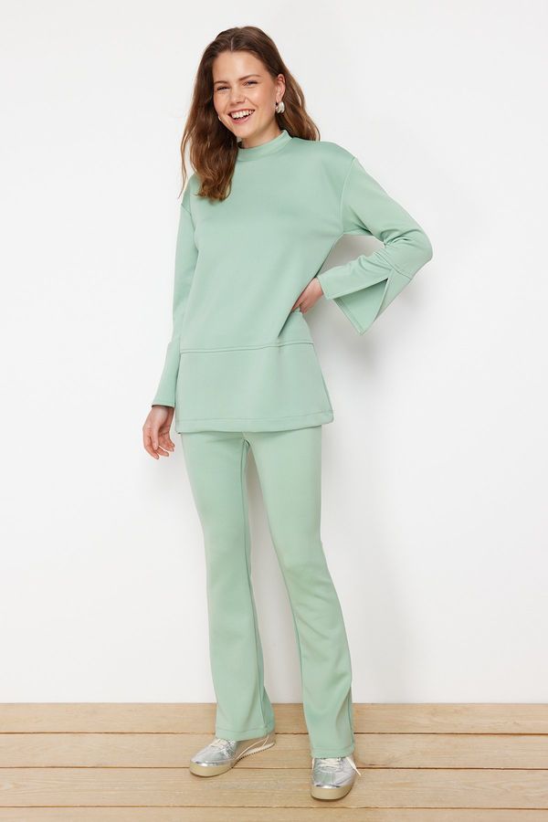 Trendyol Trendyol Mint Diver/Scuba Knitted Two Piece Set