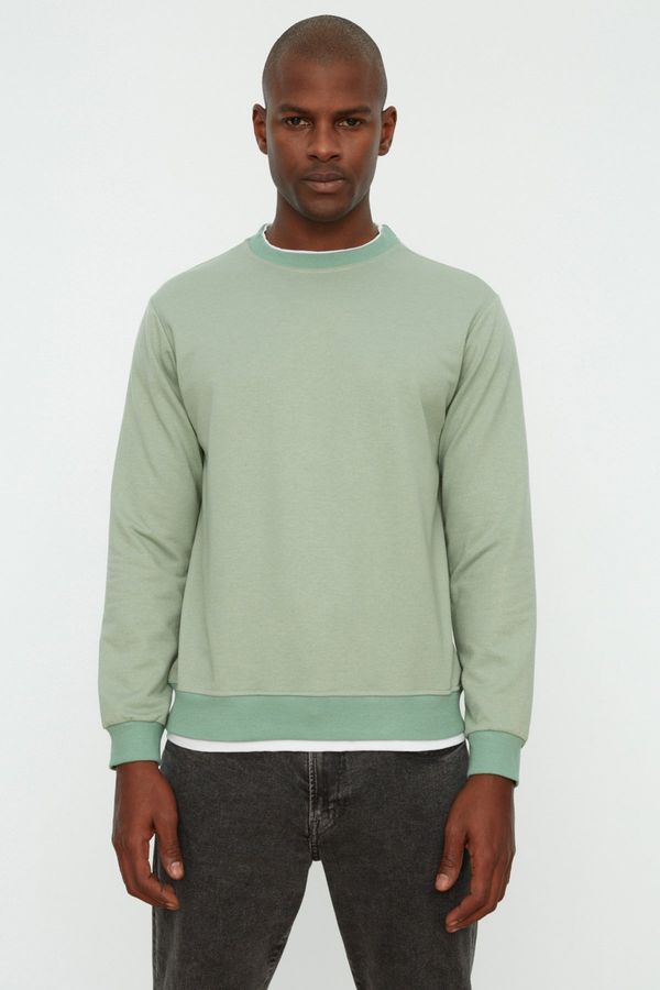 Trendyol Trendyol Mint Men's Basic Regular/Real Fit Sweatshirt