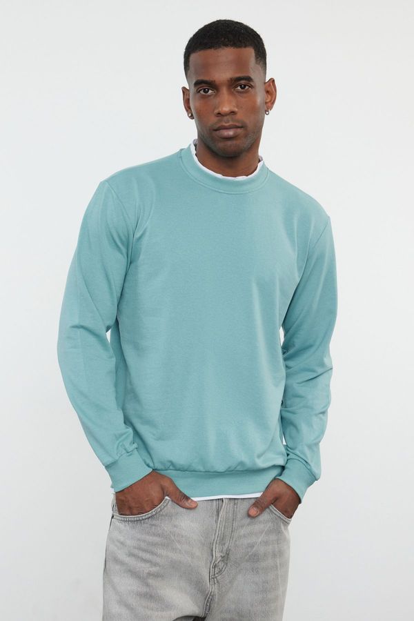 Trendyol Trendyol Mint Men's Regular/Normal Cut Sweatshirt