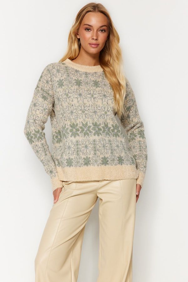 Trendyol Trendyol Mint Patterned Knitwear Sweater