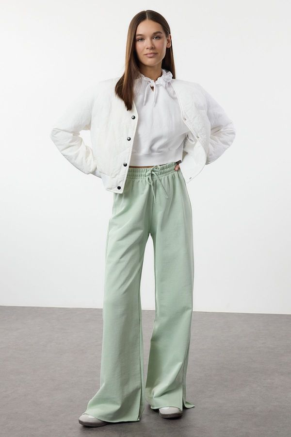 Trendyol Trendyol Mint Wide Leg Thin Knitted Sweatpants