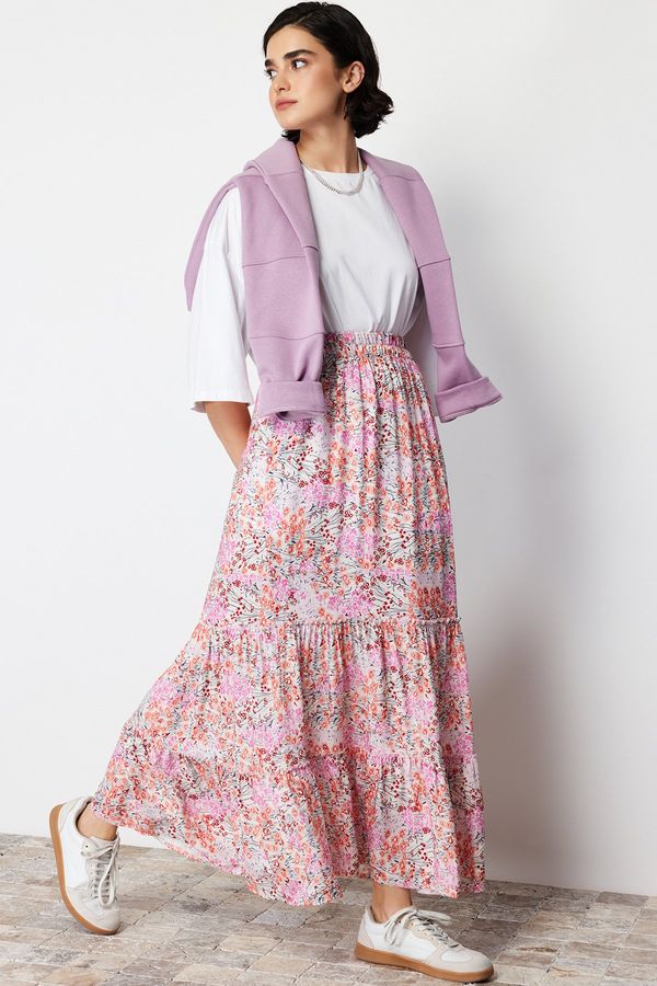 Trendyol Trendyol Multi Color Floral Pattern Woven Skirt