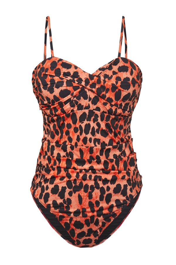 Trendyol Trendyol Multicolored Animal Round Neck Swimsuit