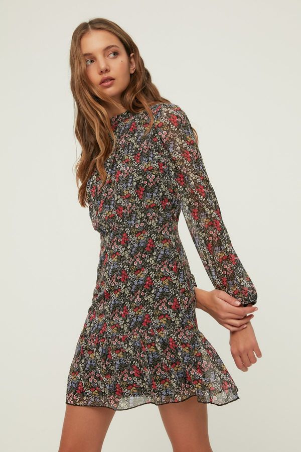 Trendyol Trendyol Multicolored Patterned Stand Collar Dress