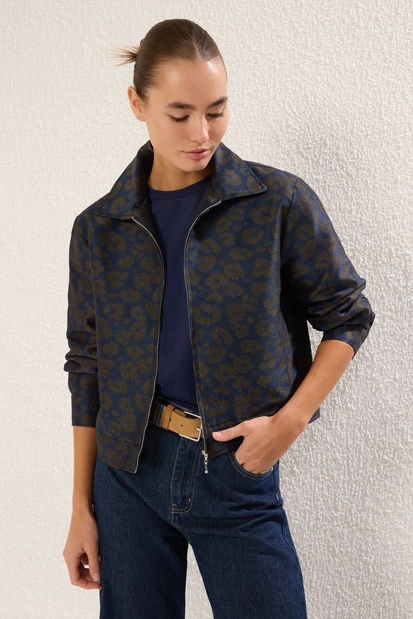 Trendyol Trendyol Multicolored Regular Shirt Jacquard Collar Jacket Coat