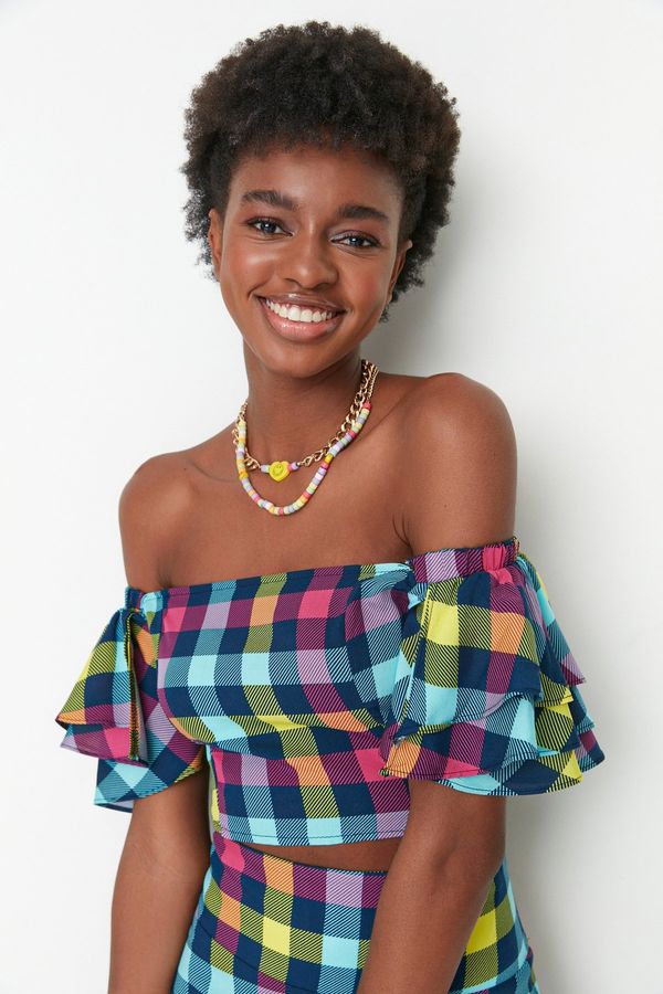 Trendyol Trendyol Multicolored Square Collar Blouse