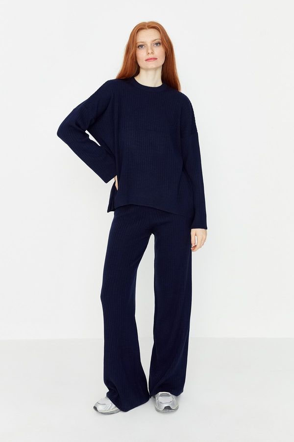 Trendyol Trendyol Navy Blue Basic Crew Neck Sweater Top-Upper Suit