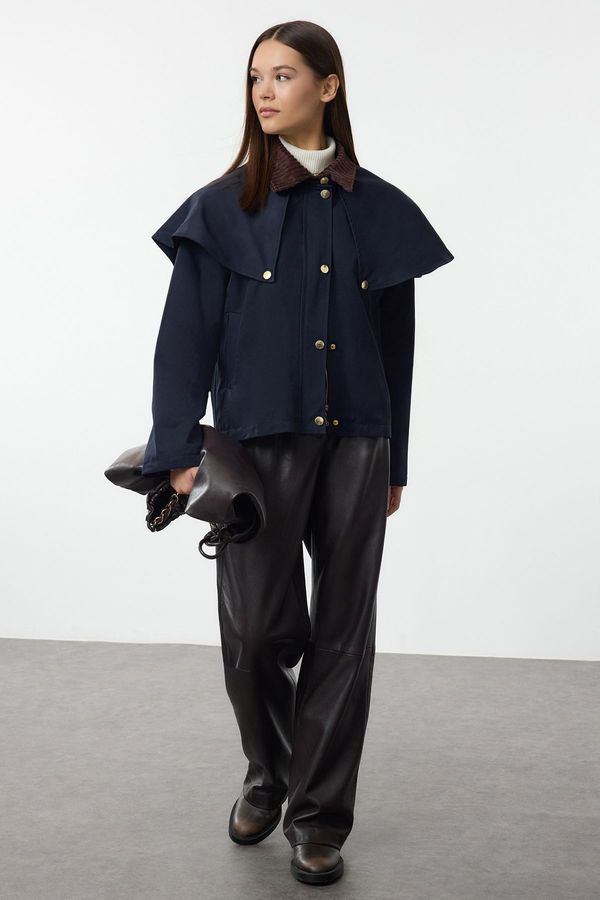 Trendyol Trendyol Navy Blue Oversize Coat