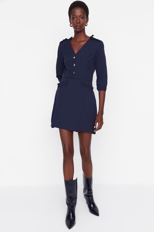 Trendyol Trendyol Navy Blue Super Mini Woven Dress