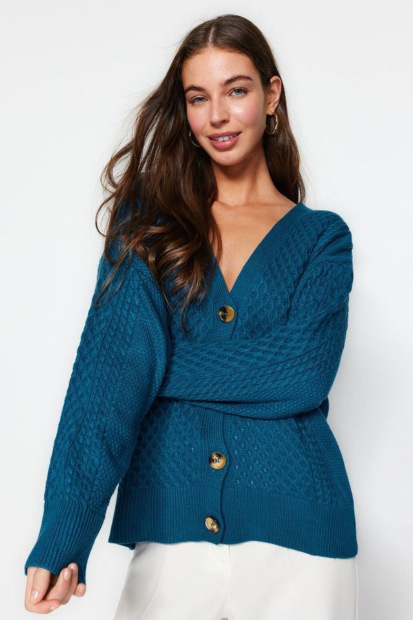 Trendyol Trendyol Oil Wide Fit Knitwear Cardigan