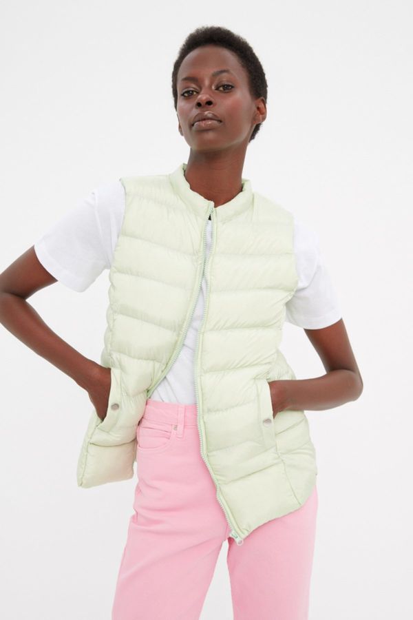 Trendyol Trendyol Open Khaki Standing Collar Inflatable Vest