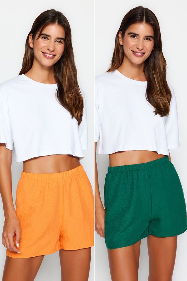 Trendyol Trendyol Orange-Multicolor 2 Pack Woven Shorts