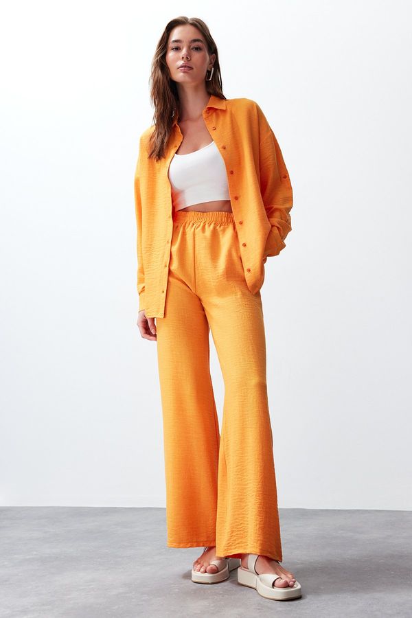 Trendyol Trendyol Orange Shirt Trousers Woven Bottom-Top Set