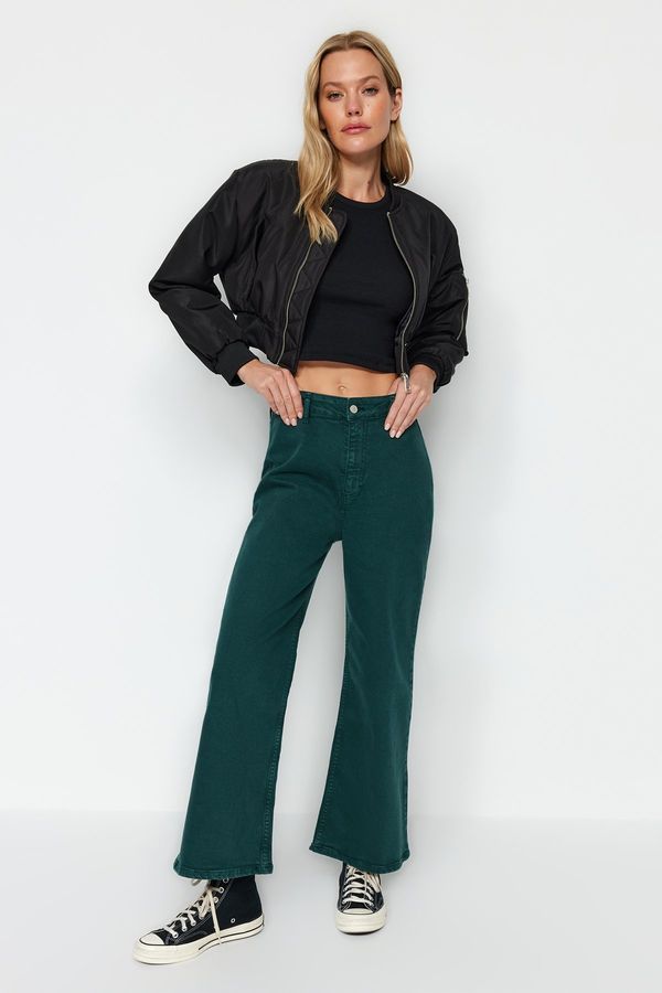 Trendyol Trendyol Petrol High Waist Culotte Jeans