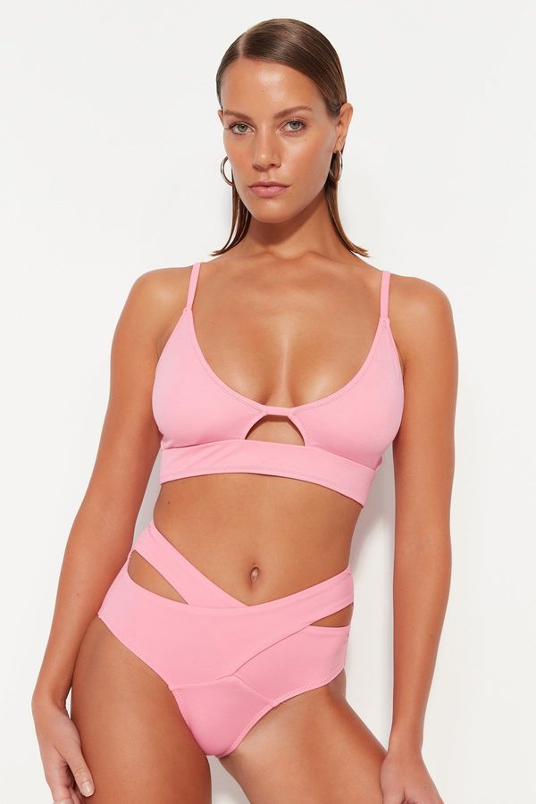 Trendyol Trendyol Pink Bralette Cut Out/Window Bikini Top