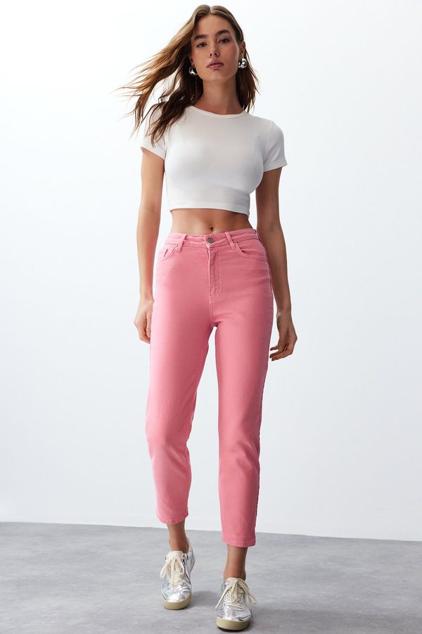 Trendyol Trendyol Pink High Waist Mom Jeans