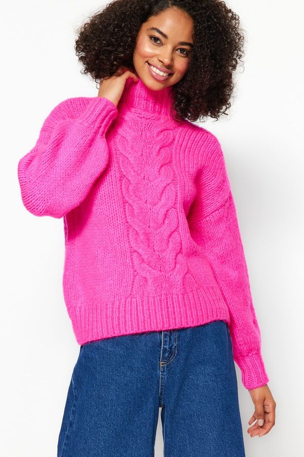 Trendyol Trendyol Pink Knit Detail Knitwear Sweater