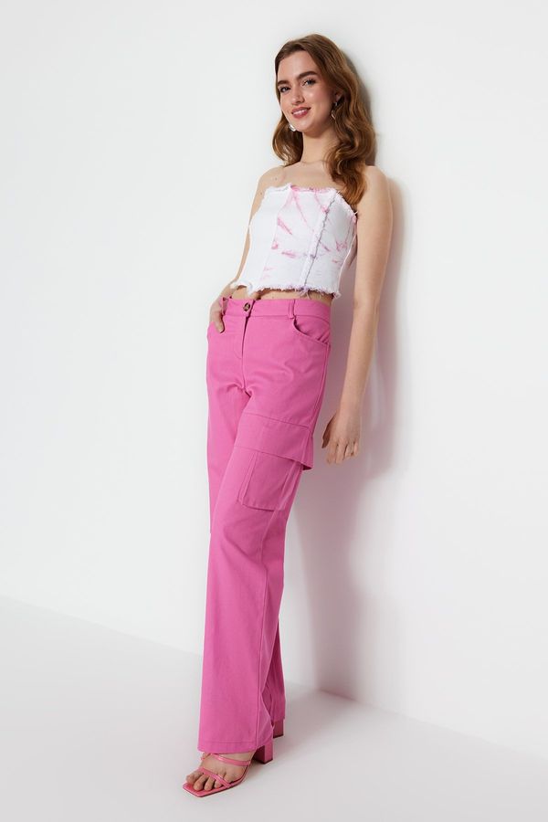 Trendyol Trendyol Pink Low Waist Cargo Trousers.