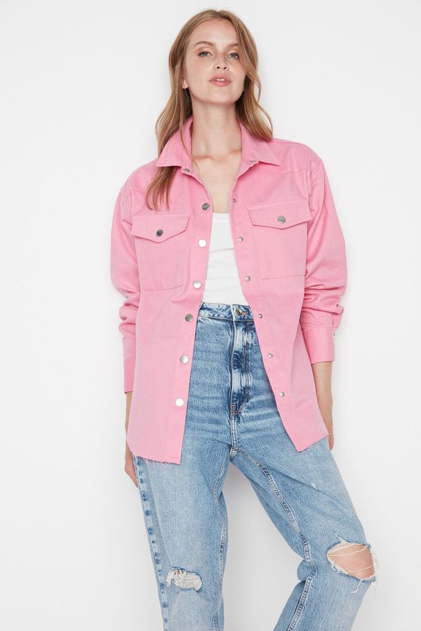Trendyol Trendyol Pink Oversize Wide Fit Woven Jacket
