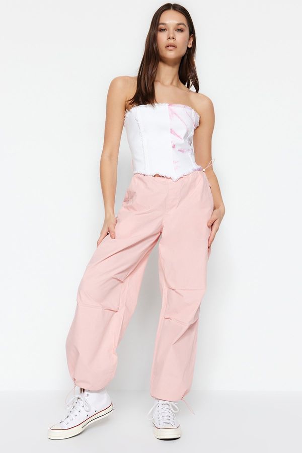 Trendyol Trendyol Pink Pajamas Normal Waist Parachute Trousers