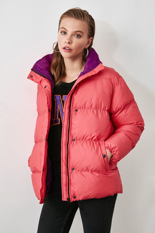 Trendyol Trendyol Pink Snap Detailed Inflatable Jacket